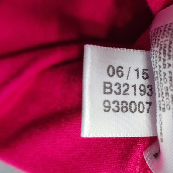 Adidas Golf polo shirt women's size M magenta short sleeve 1/4 button up - Picture 7 of 11